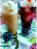 Cappuccino float n grape float