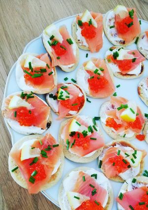 Une photo de Blinis au saumon