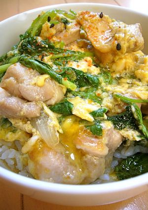 A picture of Quick, Easy and Creamy Chicken and Egg Rice Bowl.