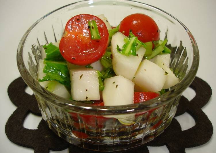 Turnip and Cherry Tomato Salad with Olive Oil