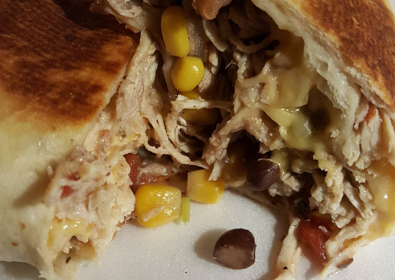 Cara's Slow cooker Chicken Burritos