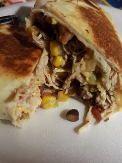 A picture of Cara's Slow cooker Chicken Burritos.