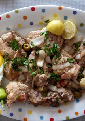 A picture of Baked Olive Chicken.