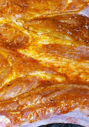 A picture of Oven baked porkchops.