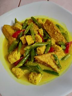 Foto resep Sayur buncis tempe tahu kuah santan