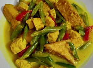 Foto resep Sayur buncis tempe tahu kuah santan
