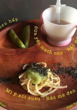 Hình của món Mì Ý Sốt Susu - Rắc Mè Đen.