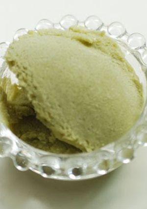 A picture of Avocado Ice Cream with Vegetable Based Ingredients Only.