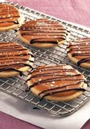 A picture of Salted Caramel Shortbread Cookies (Betty Crocker).