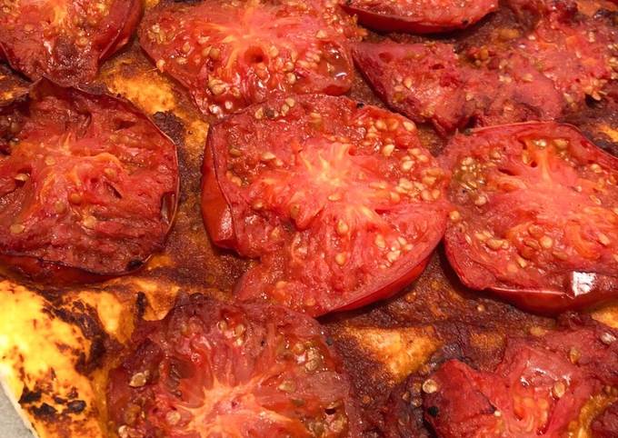 Tarte aux tomates confites