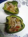 Tuna steak stuffed peppers