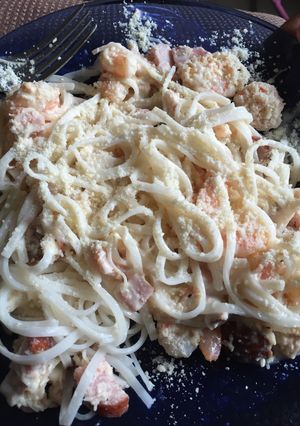 A picture of Smoked Seafood Linguini.