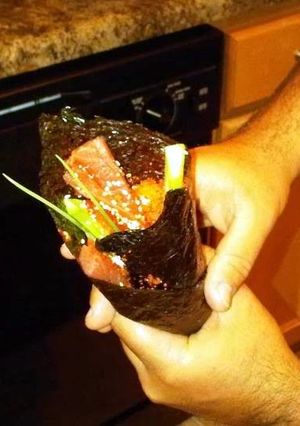 A picture of Spicy Tuna Hand Roll.