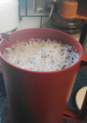 A picture of Coffee maker iced tea.