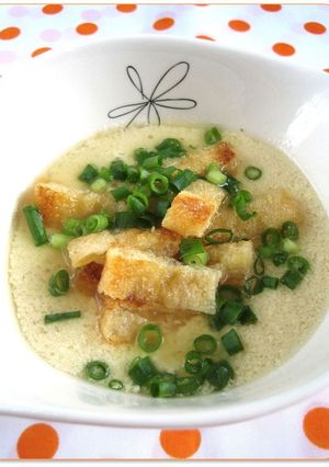 A picture of Taiwanese-Style Soy Milk Soup (Xian Dou Jiang).