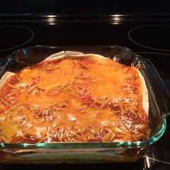 A picture of Enchilada Lasagna.