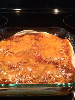 A picture of Enchilada Lasagna.
