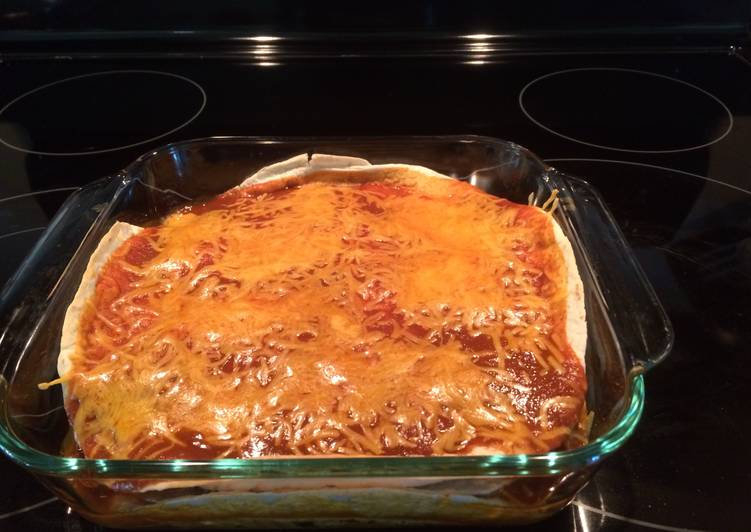 Steps to Prepare Super Quick Homemade Enchilada Lasagna