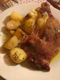 Confit de pato con salsa de naranja