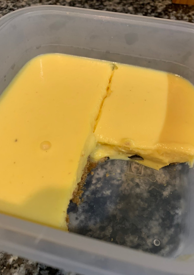 Una foto de Pastel de mango, ligero y saludable!