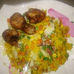 A picture of Tumeric fried Rice.