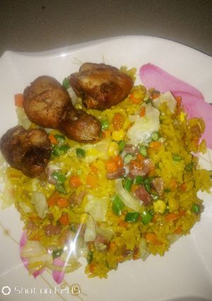 A picture of Tumeric fried Rice.