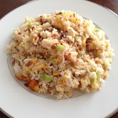 A picture of Easy Lunch in 5 Minutes! Natto Fried Rice.