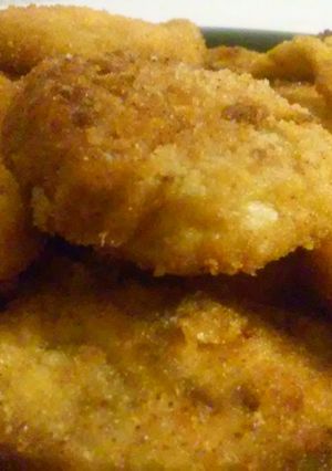 A picture of Eggplant Burger Patties.