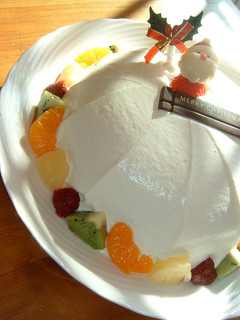 A picture of A Raspberry Dome Cake For Christmas.