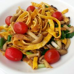 Stir Fry Mushroom And Omelette Ribbon A picture of Stir Fry Mushroom And Omelette Ribbon.