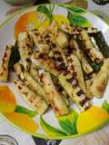 Bastoncitos de zapallitos grillados a la plancha