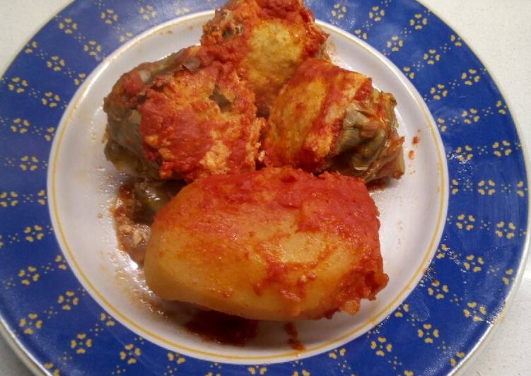 Carciofi a tappo a sugo con patate. 🎅🎄