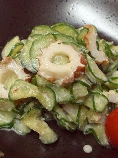 A picture of Crispy Cucumber Salad with Sesame Mayo and Ponzu.