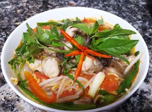 Hình của món Mì nấu hàu sữa.