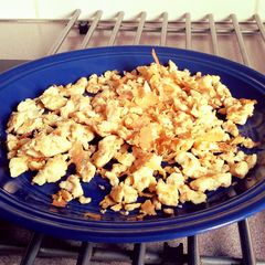 A picture of Jordan's Nicely Spiced Scrambled Eggs.