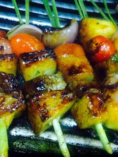 A picture of Kanya's Lemongrass Skewers Tenderloin.