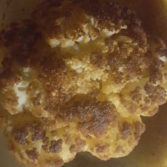 Whole roasted cauliflower A picture of Whole roasted cauliflower.