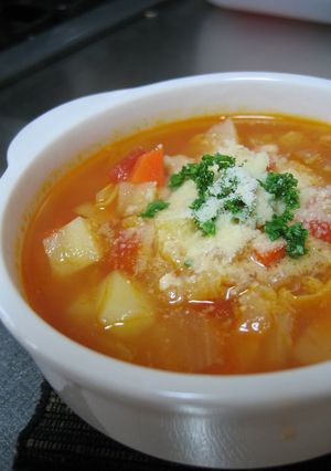 A picture of Veggie-Packed Minestrone.
