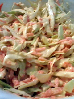 A picture of Homemade coleslaw.