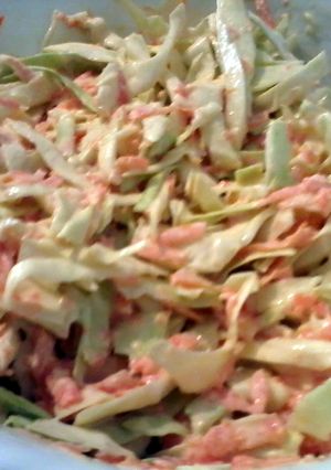 A picture of Homemade coleslaw.