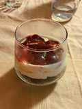 Cheesecake ai lamponi in bicchiere