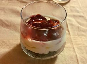 Foto di Cheesecake ai lamponi in bicchiere