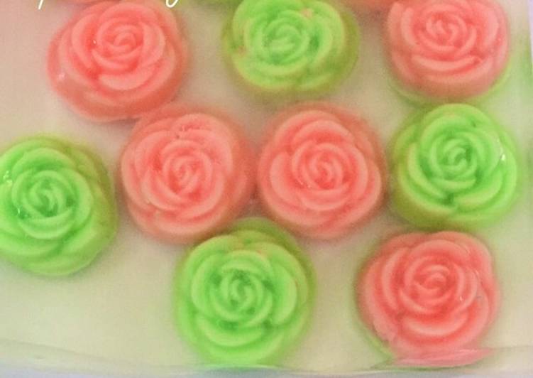 Resep masakan Puding Mawar Kaca | Bahan Membuat Puding Mawar Kaca Yang Enak Dan Lezat