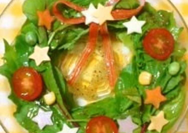 Steps to Make Perfect Christmas ☆ Simple and Fancy Wreath Salad