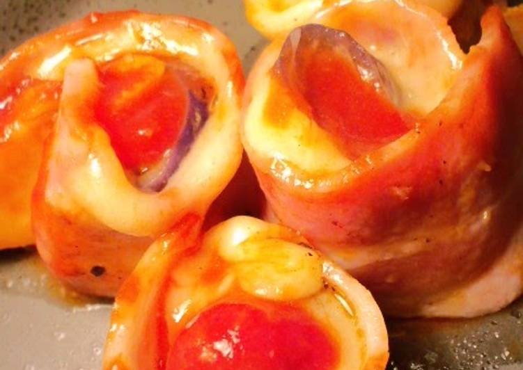 Step-by-Step Guide to Prepare Any-night-of-the-week Bacon Wrapped Egg Plant and Cheese