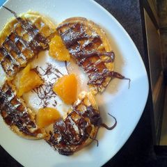 A picture of Peachy Waffles.