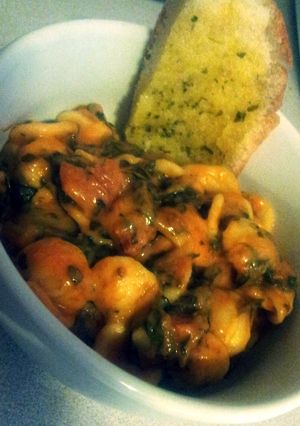 A picture of Italian Spinach and Sausage Pasta Delight.