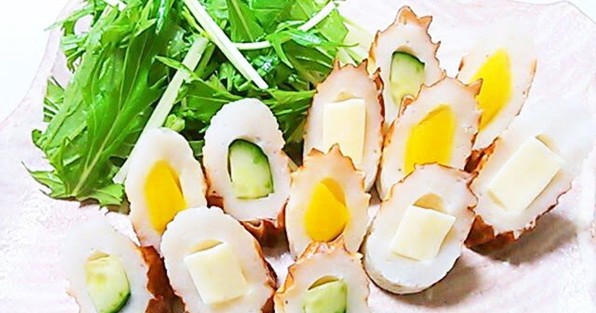 Chikuwa Stuffed With Cheese, Cucumbers, And Takuan Recipe By