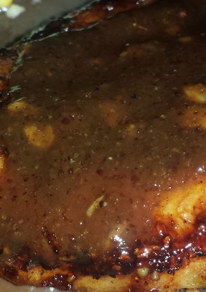 A picture of Sweet Bourbon Glazed Pork Chops.