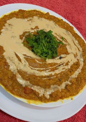صورة لوصفة عدس بالطحينة
